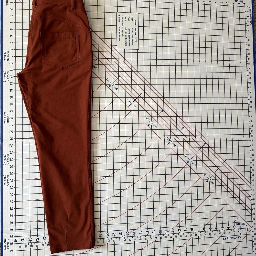 Lululemon Womens City Sleek 5 Pocket Pant 7/8 Size 6 Terracotta Orange